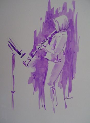 musicienne d'après modèle vivant